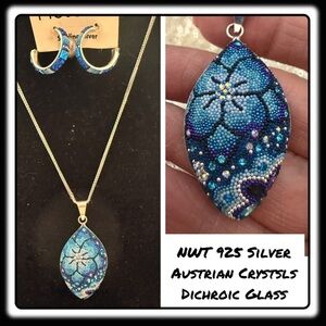 NWT Mosaico Austrian Crystal pendant necklace & earrings 💕💕 new line! 💕💕…